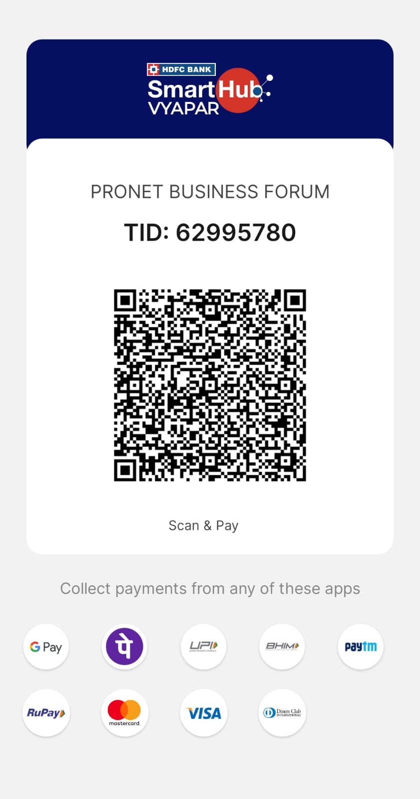 Scan this QR code to pay the BLF visitor meeting contribution